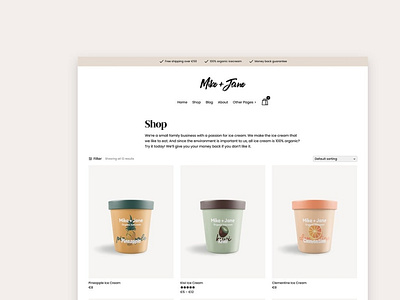 Mike + Jane - Minimal Shop Theme