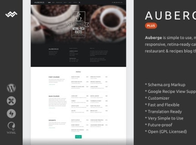 Auberge Plus | WordPress Theme branding graphic design minimal theme minimal website minimal website design web theme wordpress theme