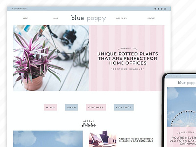 Blue Poppy Wordpress Theme Blog