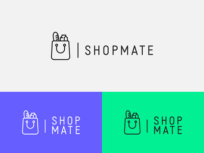 Shopmate - shopping app logo app branding design graphic design illustration logo typography ui vector