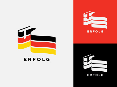 ERFOLG - German language school logo branding graphic design illustration logo vector