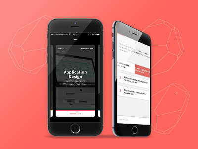 HfGuide app card dark ios light minimal mobile product student typography ui ux
