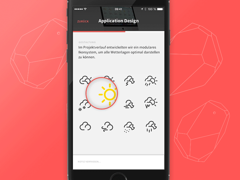 HfGuide – Magnifying Glass animation app clean icons interaction ios minimal mobile student typography ui ux
