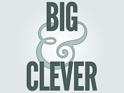 Big & Clever ampersand league gothic logo