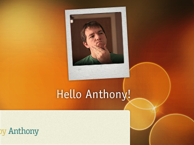 Hello Anthony! hello message photo poloroid ux welcome