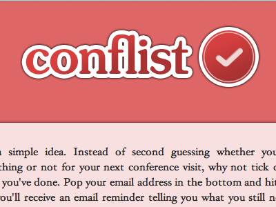 conflist logo text tick