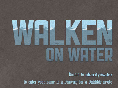 Walken on Water charity charity water walken walken on water