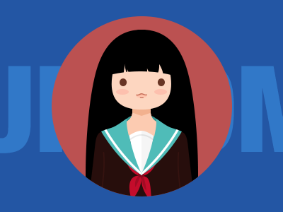 cartoon avatar avatar blue cartoon color design girl icon red