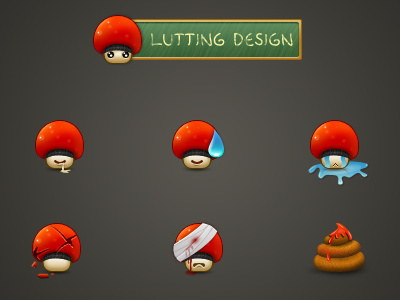 Mushrooms expression emoticon expression，mushrooms icon