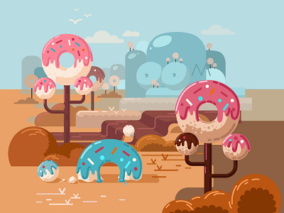 Mmm..donuts! design illustration minimal vector