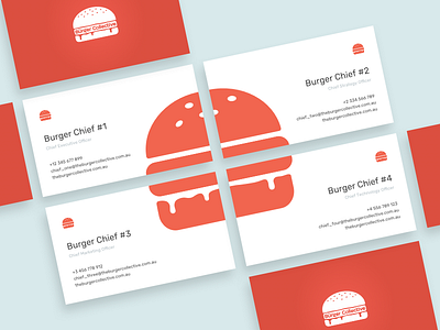 The Burger Collective business cards burgers business card chief fast food