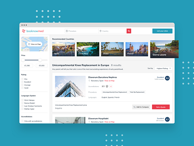 booknowmed / Search Results app application application ui booking app clinic doctor health health app healthcare medical medicine product design search search results travel ui ui design ux ux design