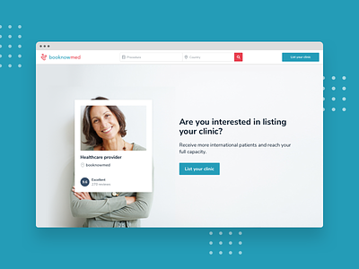 booknowmed / Home Page Concept booking app browser clinic concept doctor health health app healthcare homepage landing page medical medicine responsive travel travel app ui uidesign webdesign website