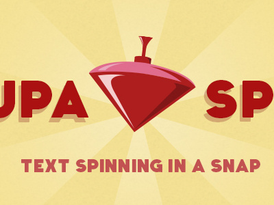 SupaSpin logo brand identity logo spin typography vector