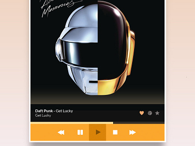 Google music desktop player flat app daft punk design desktop flat google music player ui ux