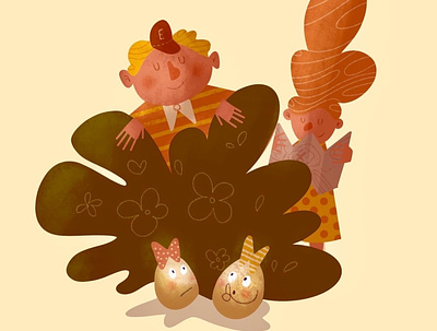 Egg Hunt character digital art easter easter egg egg hunt illustration illustrator kidlit kidlitart procreate