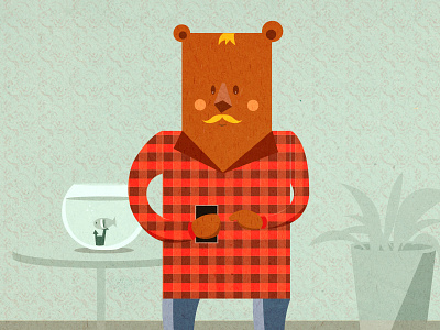 M.Bear animal bear illustration photoshop texture vector