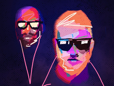 Run The Jewels art digital art digital painting fanart flashy illustration illustrator portrait procreate