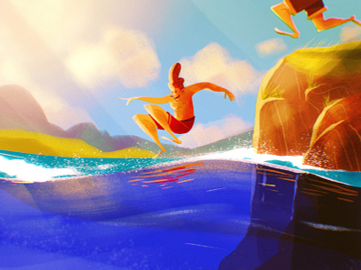 Splash character digital art illustration illustrator kidlit kidlit art procreate splash summer