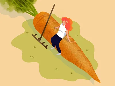 Small worlds 👩‍🌾🥕 carrot characters france garden gardening illustration illustratot lille nature procreate vegetables