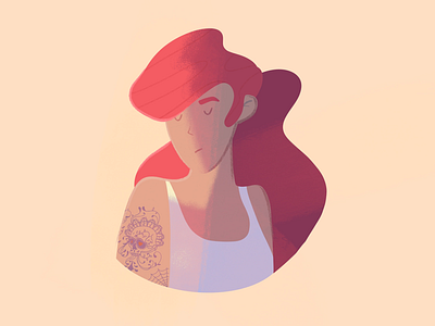 Death is a girl ☠️👩‍🦰 art character design digital art digital drawing illustration procreate redhead tattoo woman