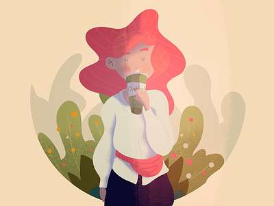 Matcha girl 👧🍵 art character design digital art illustration illustrator lille matcha procreate tea