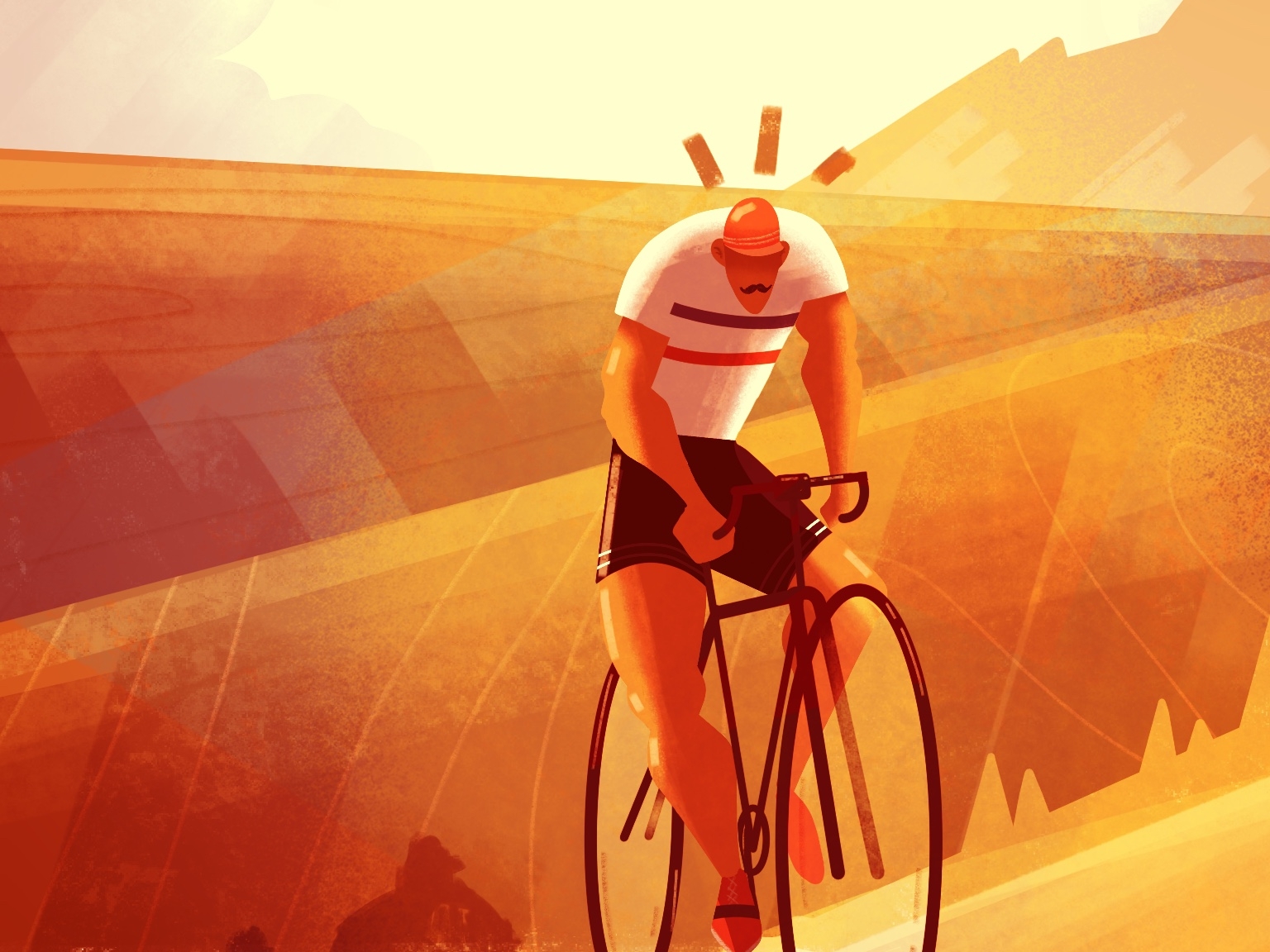 Tour de France 🚴♂️🇫🇷 art character cycling digital art editorial illustration illustration illustrator lille painting