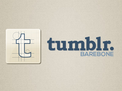 Tumblr Barebone logo - v1 app barebone design logo tumblr
