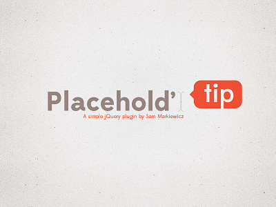 Logo Placehold'Tip design graphic design jquery logo logotype plugin