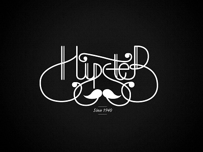 Hipster identity illustration lettering logo logotype typography