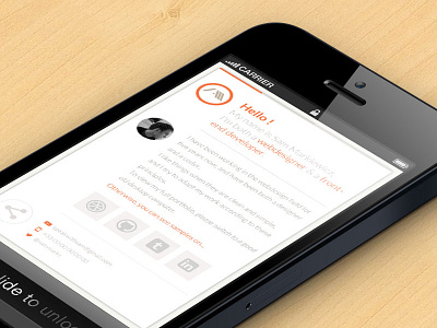 Portfolio - Mobile version card clean contact identity mobile responsive ui webdesign