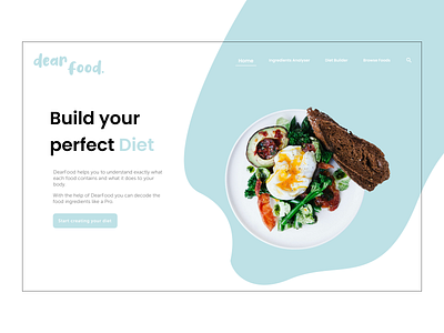 Diet Builder Website ui uidesign ux uxdesign webdesign