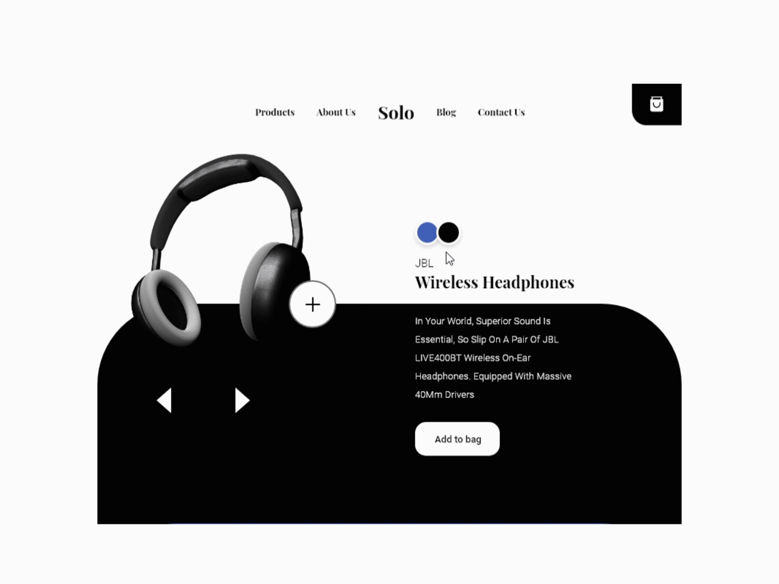 Headphones landingpage