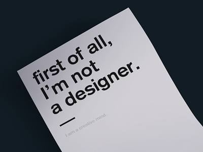 First of all design graphic mockup typography
