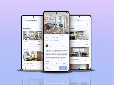 Cosy Home Apartment Finder apartmentfinder app design interface interfacedesign mobile mobileapp onboarding searchresults ui uidesign ux