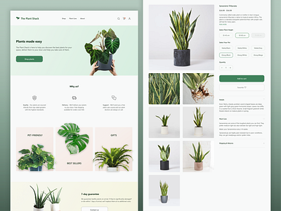 The Plant Shack eCommerce app design ecommerce homepage illustration interfacedesign landingpage logo mobile mobiledesign shopping ui uidesign ux webdesign webpage website