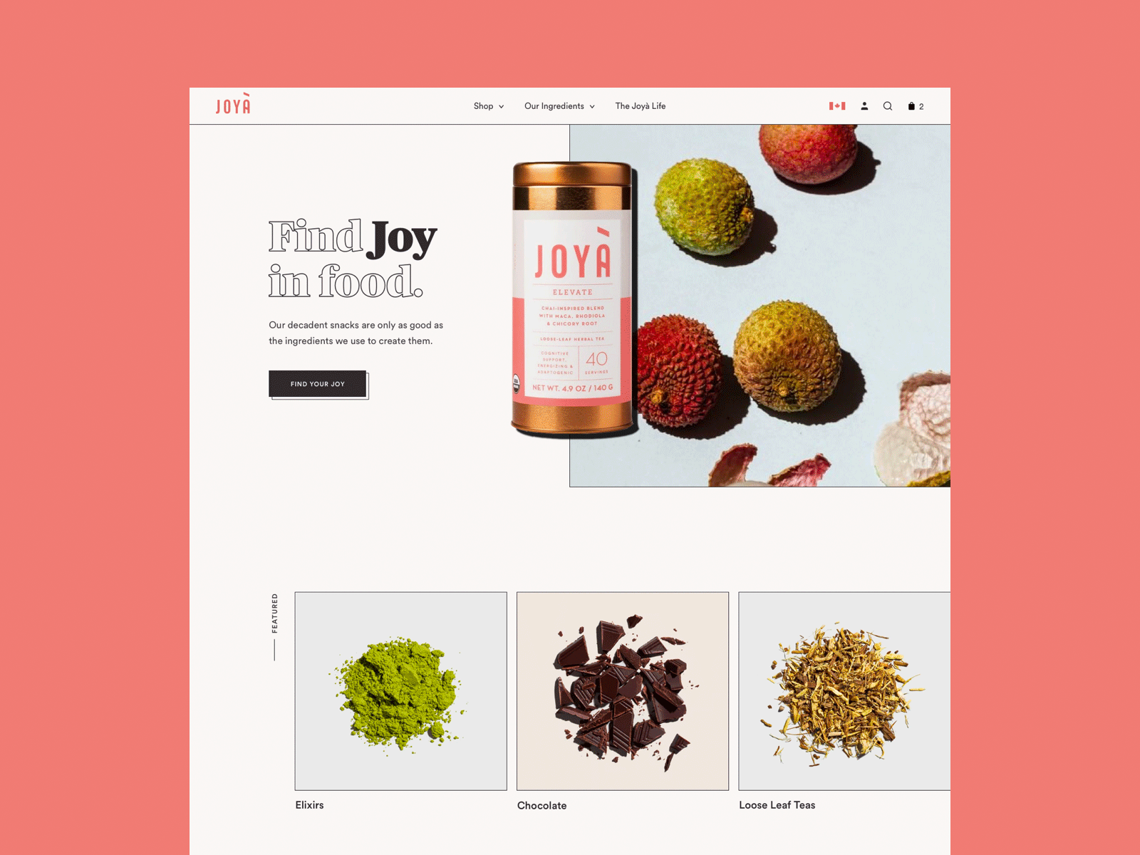Joyà brand branding design food iconography illustration typography ui ux webdesign