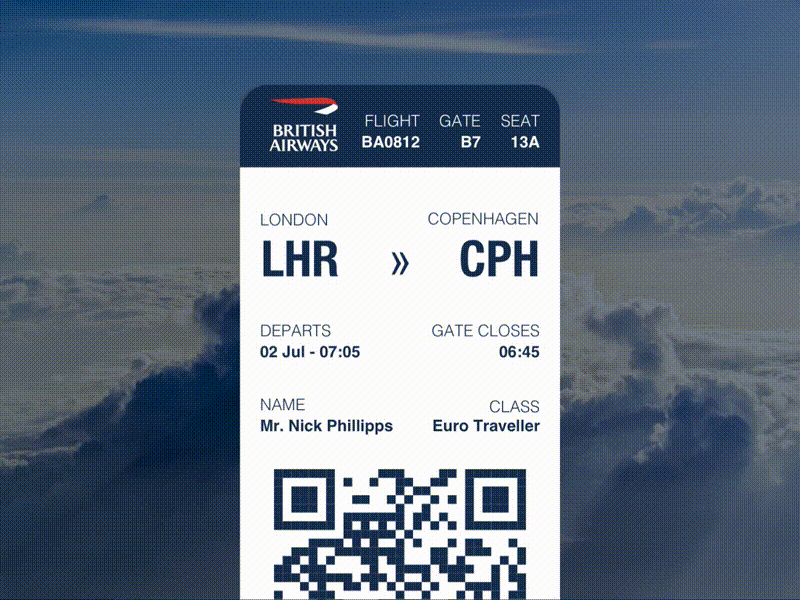 #024 #BoardingPass #DailyUI 024 animation boarding pass boardingpass dailyui origami studio origamistudio sketch