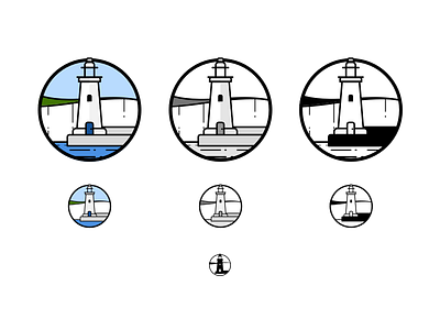 Logo for a Psychotherapist illustration light house lighthouse line art line work lineart linework logo