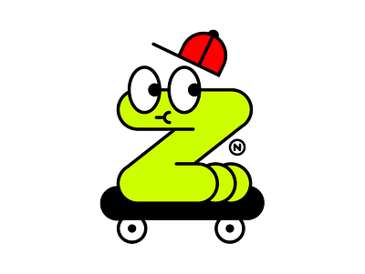 Snake on wheels design illustration illustrator minimal vector