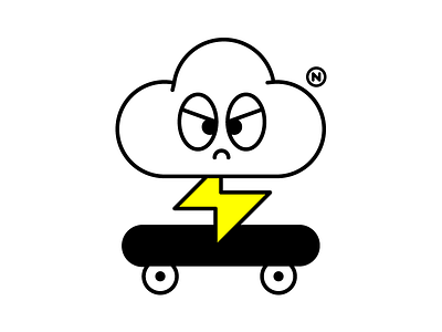 Cloud on Wheels design illustration illustrator minimal vector