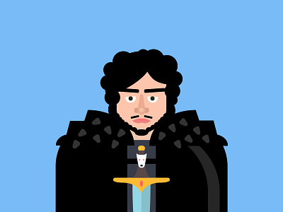 You know nothing, Jon Snow character game of thrones illustration