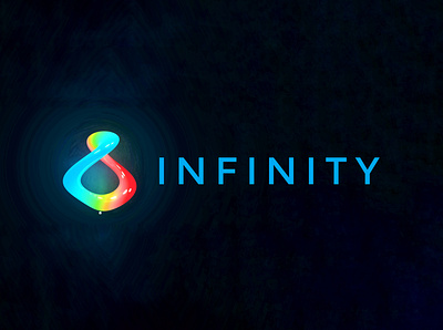 Infinity Logo art background blender blue branding design glow gradient graphic design illustration inkscape logo text ui logo