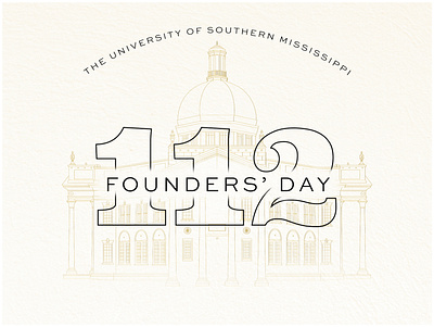Founders' Day for The University of Southern Mississippi commemorative design foundersday graphic design illustration university