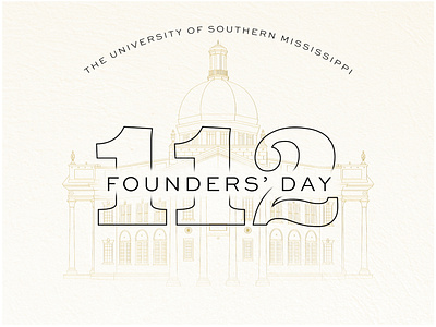 Founders' Day for The University of Southern Mississippi commemorative design foundersday graphic design illustration university