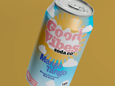 Good Vibes Soda Co branding design flat illustration logo typography