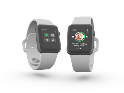 Apple Smartwatch x Spotify Redesign app apple watch branding dailyui design figma graphic design music app rebrand