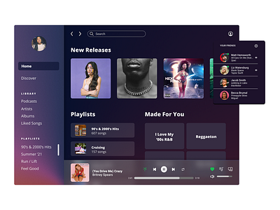 #DailyUI 09: Music Player Tablet App app branding dailyui design figma graphic design music app rebrand tablet ui
