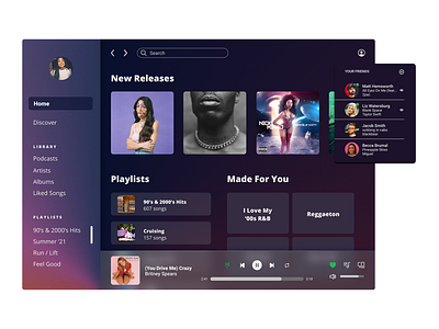 #DailyUI 09: Music Player Tablet App