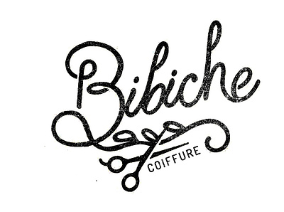 logo bibiche hairstyle illustrator logo